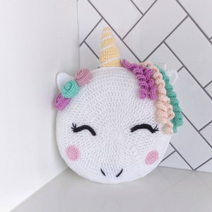 Unicorn/ unicorn gift/ crochet pattern/ unicorn pattern/ knit unicorn/ unicorn room decor/ stuffed unicorn/ pillow pattern/ knit pillow imagem 2