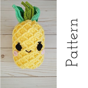 crochet pineapple pattern, crochet toy pattern, PDF crochet Pattern, pineapple gifts, amigurumi crochet pattern, crochet applique pattern image 1