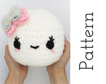 Easy Crochet Marshmallow Pattern / Amigurumi Pattern / marshamallow toy / pdf pattern / crochet toy pattern / Cute Crochet  / Crochet Food