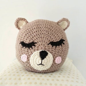 Crochet Pattern Bundle, pillow patterns, crochet pillows, printable pdf, crochet bear patterns, panda bear, koala bear, brown bear, image 2