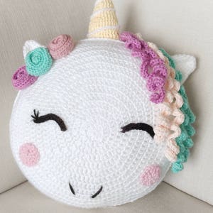 Unicorn/ unicorn gift/ crochet pattern/ unicorn pattern/ knit unicorn/ unicorn room decor/ stuffed unicorn/ pillow pattern/ knit pillow imagem 4