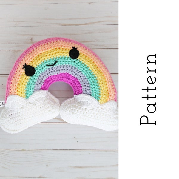 Crochet Rainbow Pattern / Crochet pillow pattern / Rainbow Pattern / Amigurumi Pattern / Rainbow decor / Rainbow baby gift / Crochet Pattern