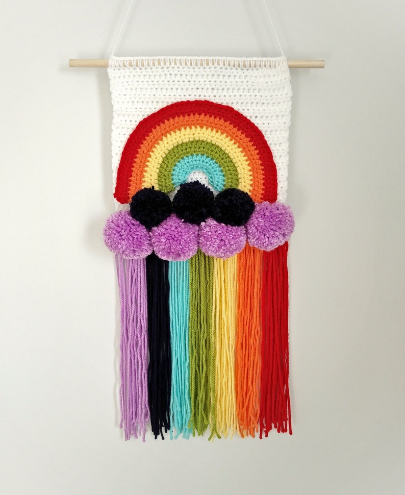 Crochet Pattern Rainbow Wall Hanging Crochet Pattern Crochet Etsy