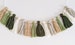Woodland Greenery Tassel Garland with Natural Wooden Beads, Forest Green and Cream Tassel Bunting Banner for Jungle Nursery Decor, Succulent 