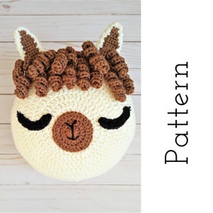 Llama cushion Pattern / Llama pillow / Alpaca pattern / Crochet pillow pattern / crochet pattern for Llama / Llama Toy / Llama decor / image 1