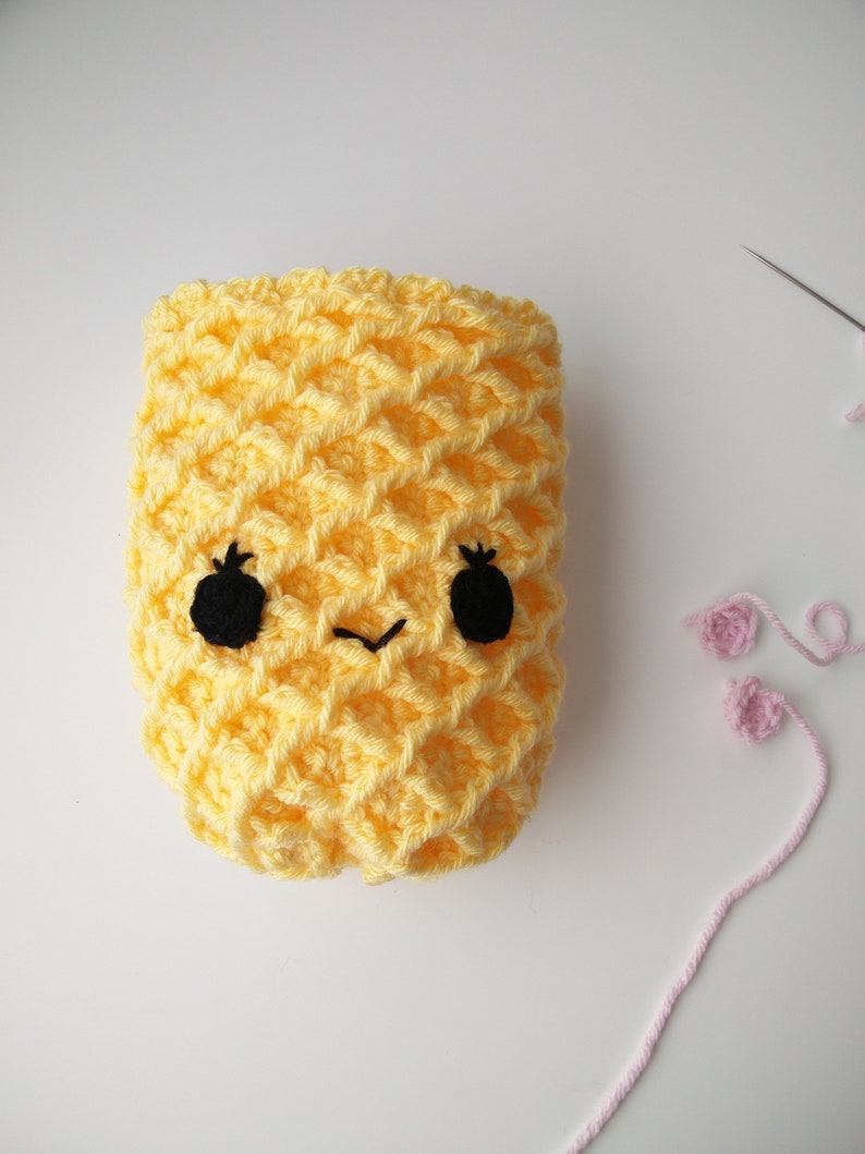 crochet pineapple pattern, crochet toy pattern, PDF crochet Pattern, pineapple gifts, amigurumi crochet pattern, crochet applique pattern image 2