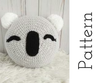 Easy Crochet Pattern / Koala pillow pattern / Amigurumi bear / Stuffed Koala  / Animal Pillow Pattern /  Cute Crochet Pattern Amigurumi