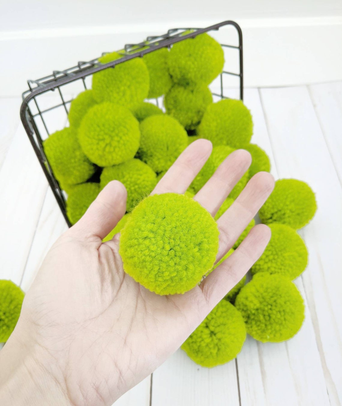 Large Lime Green Pom Poms Wholesale Pom Poms Multi-coloured | Etsy