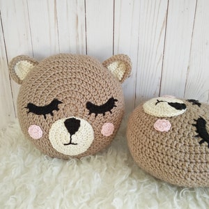 Crochet Pattern Bundle, pillow patterns, crochet pillows, printable pdf, crochet bear patterns, panda bear, koala bear, brown bear, image 6
