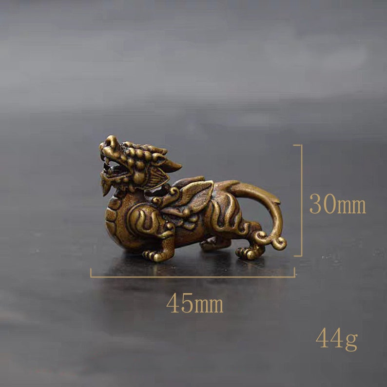 Antique Bronze Animal Arts,Dragon Figures in ancient decorative Buddhist Mala Loose Beads Necklace Guru Beads DIY Accessories Round Bead