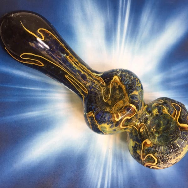 Electricity Three Double-Bowl Glass Smoking Pipe, Tobacco Pipe