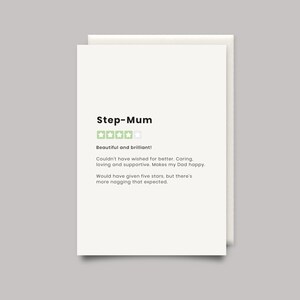 Carte funny step mum - carte de voeux - Carte d’anniversaire - carte belle-maman - Carte de fête des mères