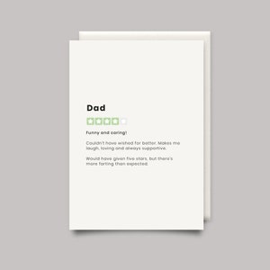 Lustige Geburtstagskarte für Papa - Produkt Star Bewertung Bewertung - Papa Geburtstagskarte - lustige Papa-Karte - Väter-Tageskarte