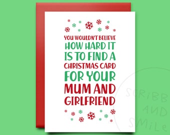 Merry Christmas to my Mum and Girlfriend - Christmas Card