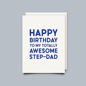Joyeux anniversaire à mon tout à fait impressionnant Step-Dad - carte d’anniversaire - Step Dad carte