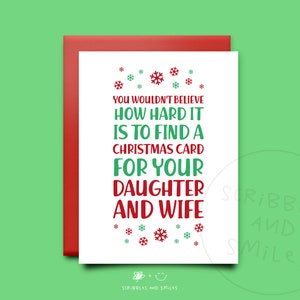 Feliz Natal para minha filha e esposa - Cartão de Natal