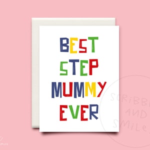 Beste stap mummie ooit - groet kaart - kaart voor moeders - stap-mummie kaart - stap-Mama kaart