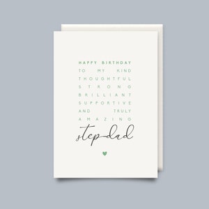 Joyeux anniversaire à ma carte de poème de beau-père - carte de voeux - carte d’anniversaire - carte de beau-père
