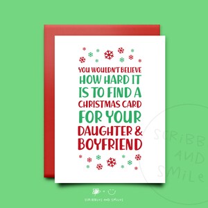 Feliz Navidad a mi hija y novio - Tarjeta de Navidad