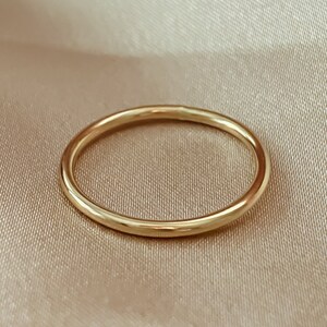 Simple gold filled ring smooth band stacking ring 14k image 3