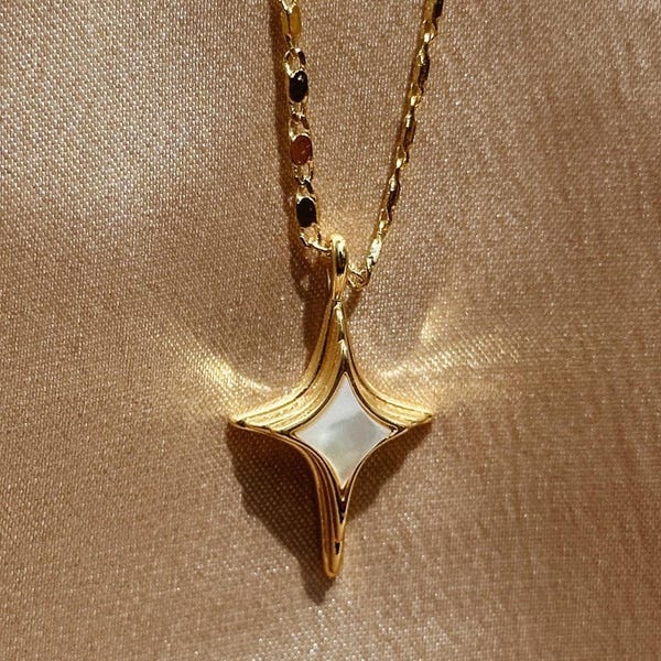 Perlmutt Stern Anhänger Halskette Gold Accessoire für Frauen Geburtstag Geschenk Charm Halskette zierliche himmlische Stück Stern Charm Halskette y2k