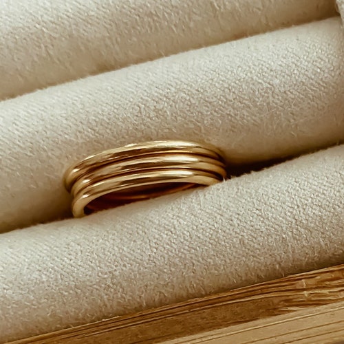 14k Gold Filled Stacking Ring Set Etsy