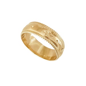 Stardust Ring 14k gold filled celestial band ring statement ring