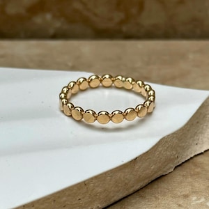 Coins of gold ring 14k gold filled dainty gold band ring