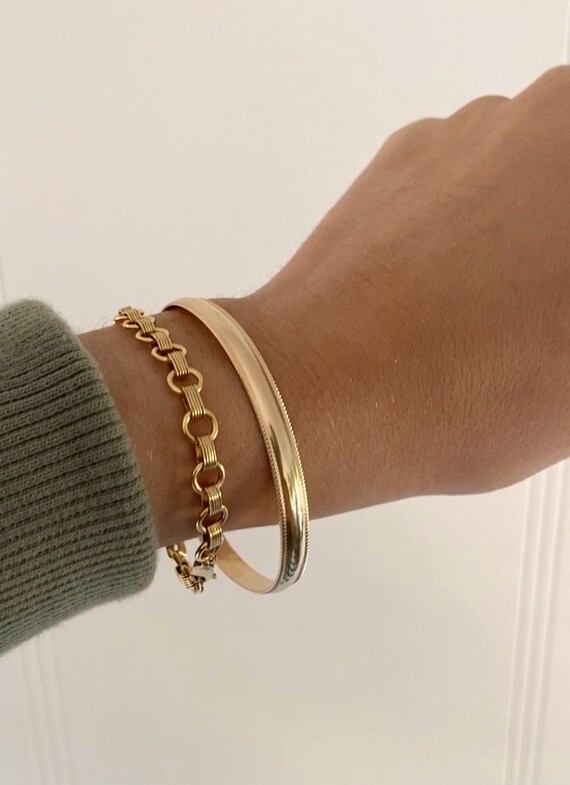 Planificado presidente Fusión Brazalete de brazalete de oro Brazalete de mujer lleno de oro - Etsy México