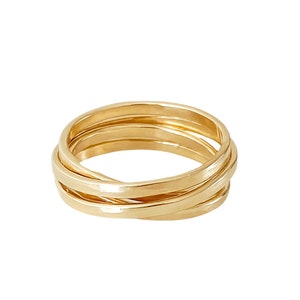 14k gold filled bold wrap band statement ring