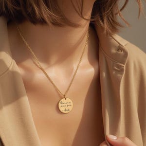 Colar com mensagem personalizada, presente de colar personalizado, presente de colar para o dia das mães, colar com pingente de charme personalizado, presente de joia, joia personalizada