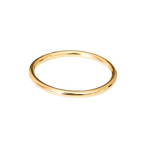 Simple gold filled ring smooth band stacking ring 14k image 1