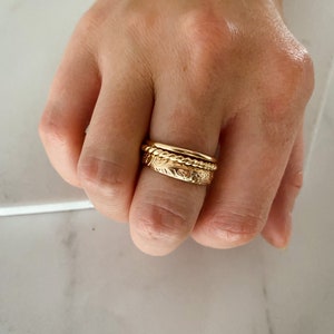 Simple gold filled ring smooth band stacking ring 14k image 5