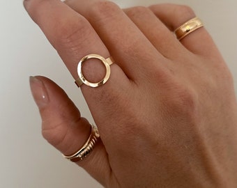 Karma Ring, statement ring, eternity ring, 14k gold filled ring
