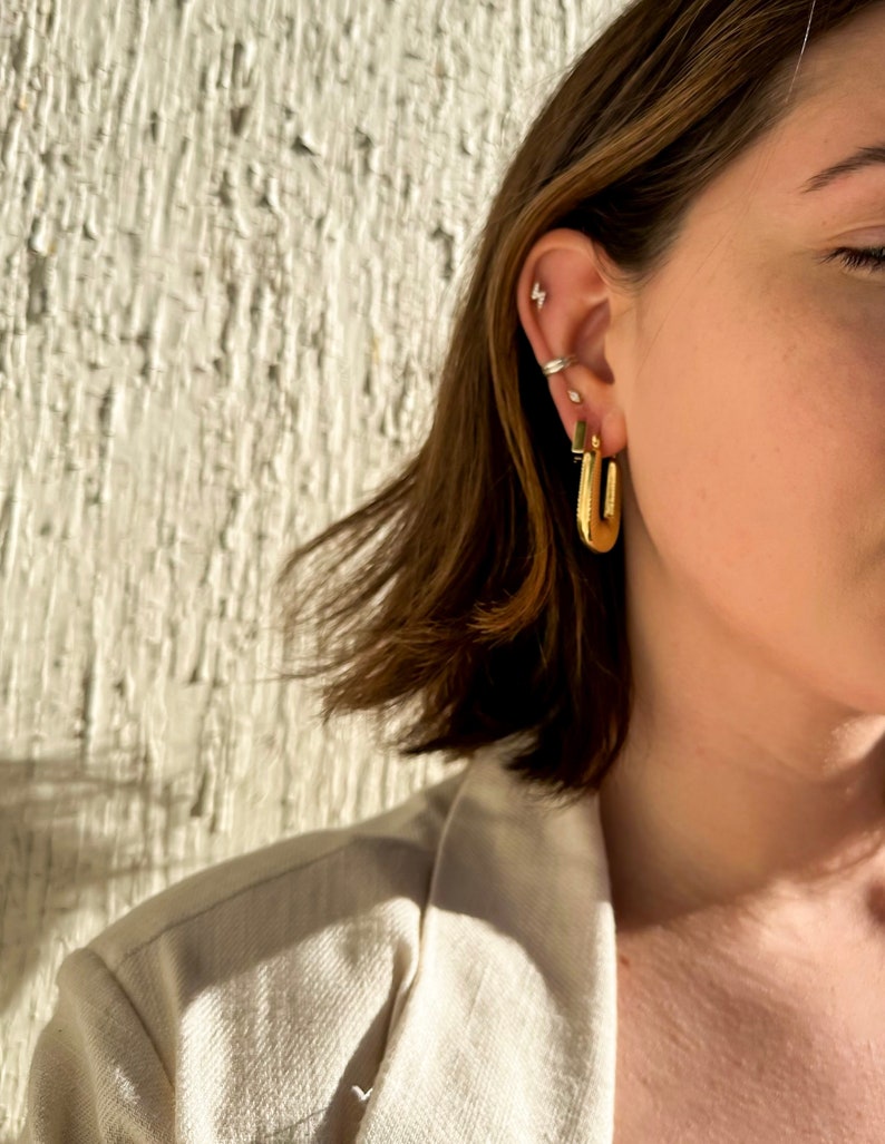 Large Gold Hoop Earrings Statement Earrings Sundial Hoops - Etsy