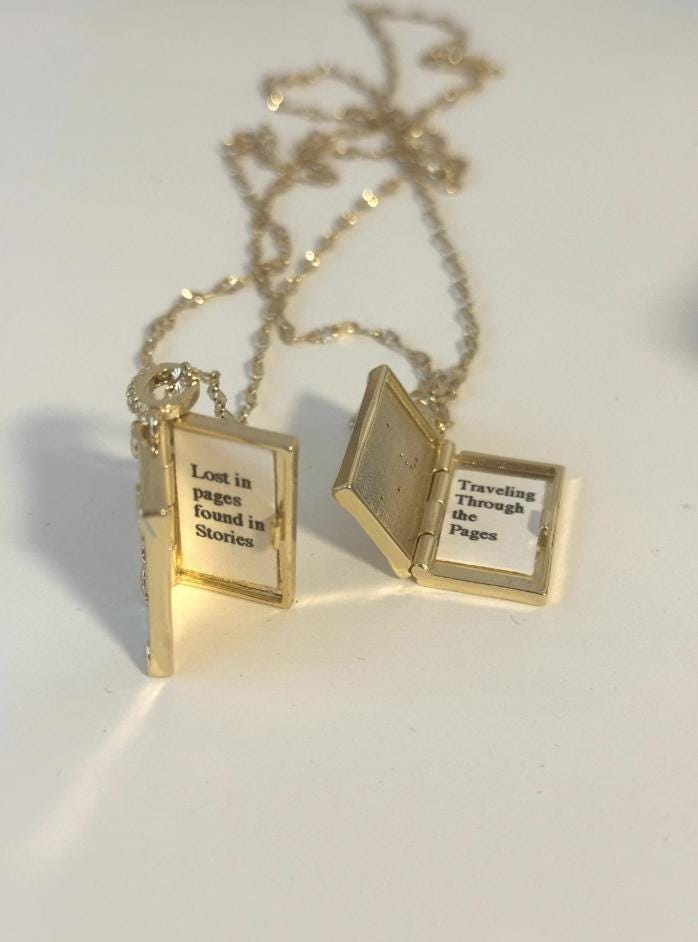 Secret Message Celestial Book Locket Moon Star Pendant Astrology…