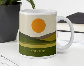 Yorkshire Mug, Mid-Century, Minimalist Style.