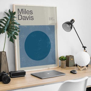 Miles Davis, Reimagined Gig Poster, Mid-Century, Modernist Art Print, Jazz Music Poster.