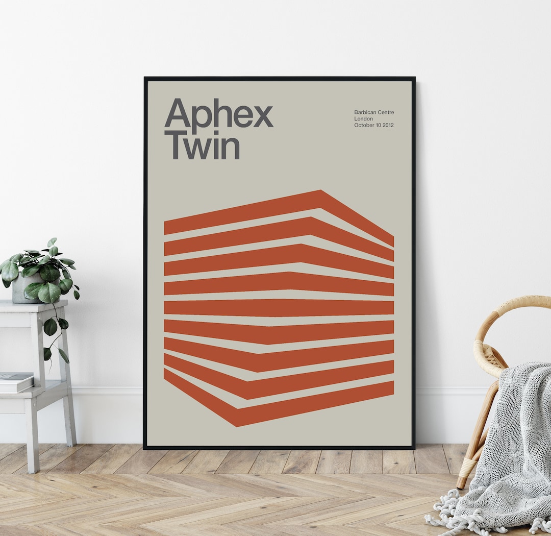 Aphex Twin Reimagined Gig Poster, Mid-century, Modernist Art