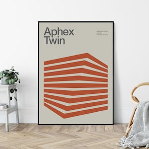 Aphex Twin Reimagined Gig Poster, Mid-Century, modernist Kunstdruck, Musikplakat.