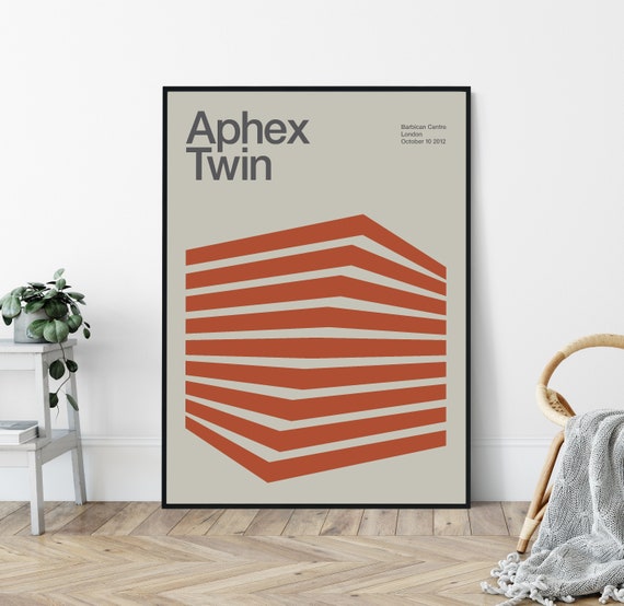 Aphex Twin Reimagined Gig Poster, Mid-century, Modernist Art Print