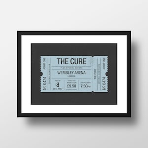 Konzert / Gig Ticket Poster Druck. Personalisiert, um Ihre Lieblingsband oder Musikkünstler mit einem Retro-Vintage-Design zu kennzeichnen.