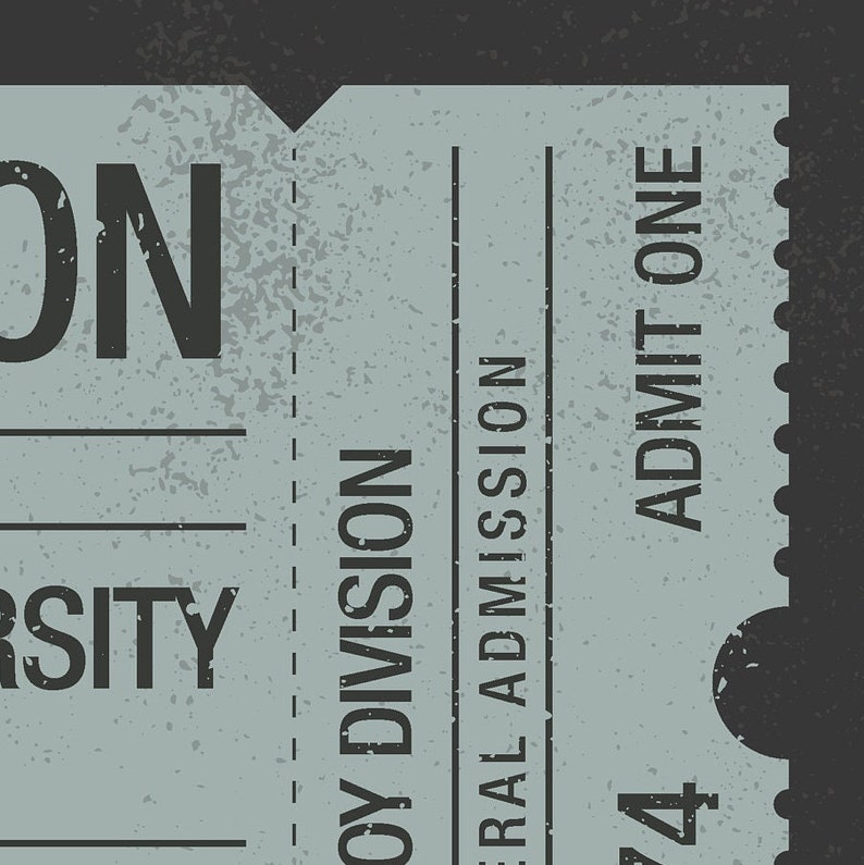 Concert / Gig Ticket Poster Print. Personalised to Feature - Etsy