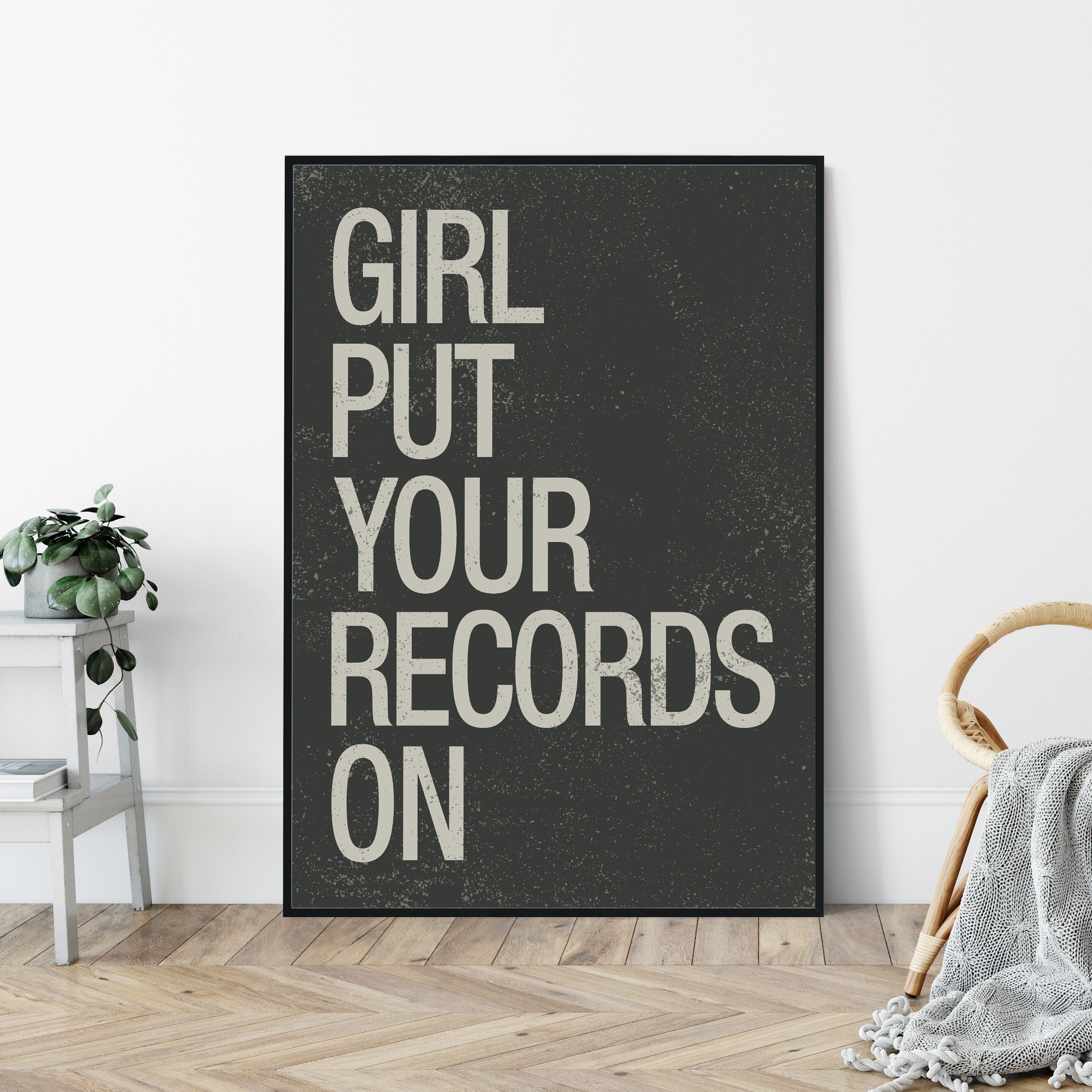 Handmade vintage records wall decor! 45” long x 7” - Depop
