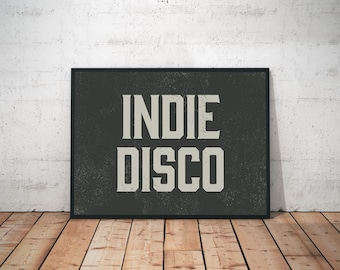 Indie Disco, Mid-Century Modern Style Art Print.