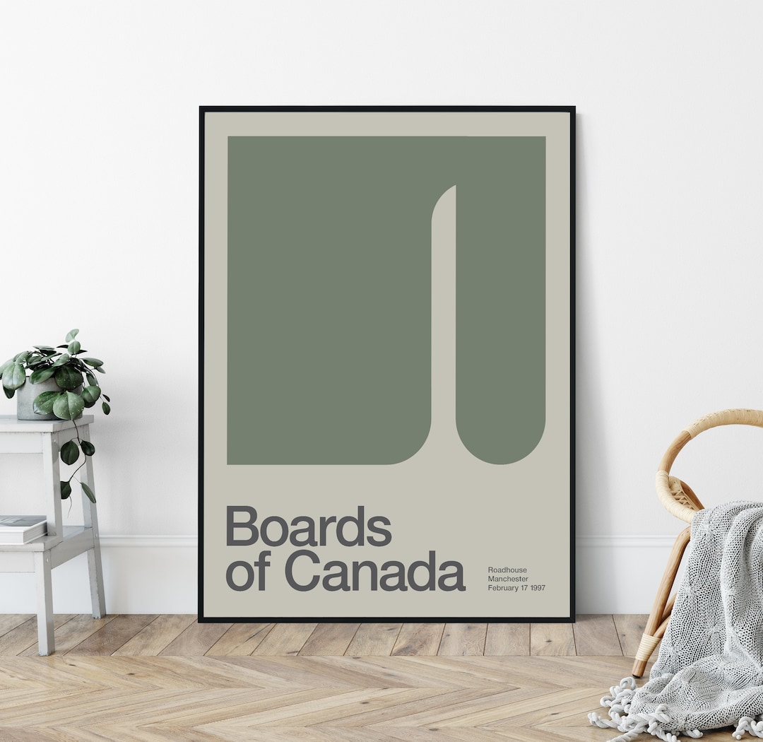Boards of Canada Reimagined Gig Poster, Midcentury, Modernist Art