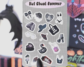 Goth Summer Sticker Sheet: Kawaii Planner Stickers