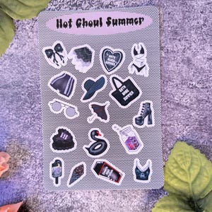 Goth Summer Sticker Sheet: Kawaii Planner Stickers