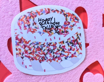 Birthday Cake Stickers - Cakegate Stickers - Dessert Stickers - Rainbow Cake Sticker - Rainbow Sprinkles - Sprinkle Cake - Happy Birthday