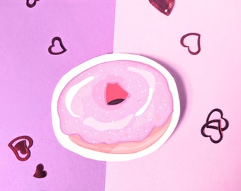 Pastel Purple Sprinkle Donut Sticker - Donut Sticker - Purple Donut Sticker - Gift For Her  - Purple Sticker - Laptop Sticker